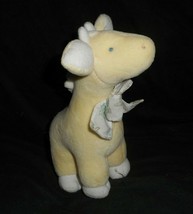 9&quot; Vintage Carter&#39;s Baby Yellow Giraffe Rattle Stuffed Animal Plush Toy Lovey - £36.88 GBP