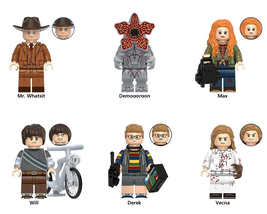 6Pcs Stranger Things Minifigures Derek Mr. Whatsit Demogorgon Vecna Mini... - $21.59