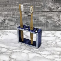 Handmade Ceramic Toothbrush Holder For Bathroom, Blue Pencil Holder Home Decor - £34.83 GBP