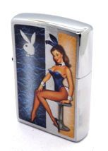 Playboy Bunny Design Zippo Lighter Brushed Chrome - $29.99
