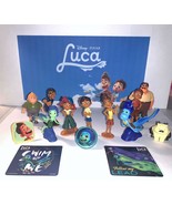 Disney Luca Figure Set of 10 with 2 Stickers and 2 rings Fun Characters  - $21.97 CAD