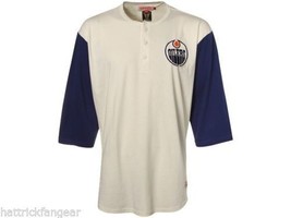 Edmonton Oilers Mitchell and Ness NHL Breakaway Raglan Hockey T-Shirt  M... - $37.99