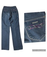 Vintage 70s 80s Gitano Purple Embroidered Pocket High Waist Mom Jeans Sz... - $49.49