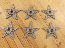 6 Cast Iron Stars Washer Texas Lone Star Ranch 4 1/8&quot; Large Primitive Ra... - $22.99