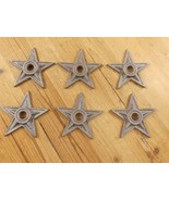 6 Cast Iron Stars Washer Texas Lone Star Ranch 4 1/8&quot; Large Primitive Ra... - $419.12 MXN