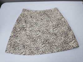 Free People Mini Skirt Fake Out Leopard Print Faux Leather Wrap Size 0 1270 - $17.97