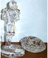 Waterford Crystal Football Player Figurine &amp; Football Paperweight 2 PC. ... - $271.79 CAD