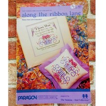 Along the Ribbon Lane - Vtg 1984 - Wedding Cross Stitch Sampler Vanessa-Ann Coll - £6.37 GBP