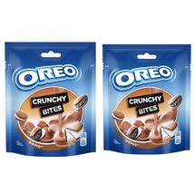 2 Pack Oreo Cookies Filled Vanilla Crunchy Bites Chocolate Coating 2X110 gr - $32.24