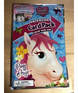 Color Your Own Valentine Day Card Pack Pony Horse Velvety Masterpieces S... - £5.28 GBP