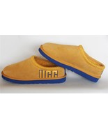 UGG TASMAN Graphics Wool Blend Fur Lining Yellow Blue Suede Slippers Sho... - $99.99