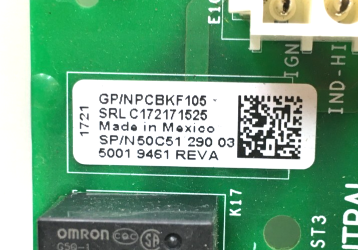 Goodman EMERSON 50C51-290 Furnace Control Circuit Board PCBKF105 used #X033 Item image 4
