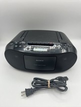 Sony CFD-S50 Boombox CD Cassette Player AM/FM Radio Stereo - Fully Tested &amp; Work - £38.52 GBP
