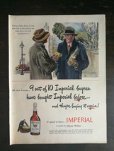 Vintage 1949 Imperial Whiskey by Hiram Walker Full Page Original Ad 1221 - £5.21 GBP