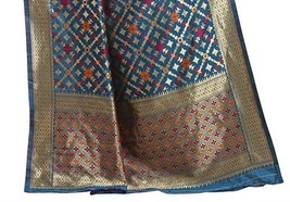 Vintage Women&#39;s Banarasi Silk Saree With Blouse Piece indian sari ethnic... - £43.49 GBP