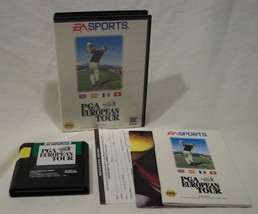 Vintage PGA EUROPEAN TOUR GOLF Sega GENESIS VIDEO GAME COMPLETE w/ Manua... - $18.32