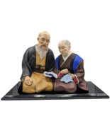 Vintage Japanese Couple Figures with Wooden Stand Japan - $931.81 MXN