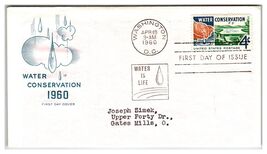 Scott #1170 1960 Water Conservation Stamp First Day Cover FDC Unaddressed - $8.09