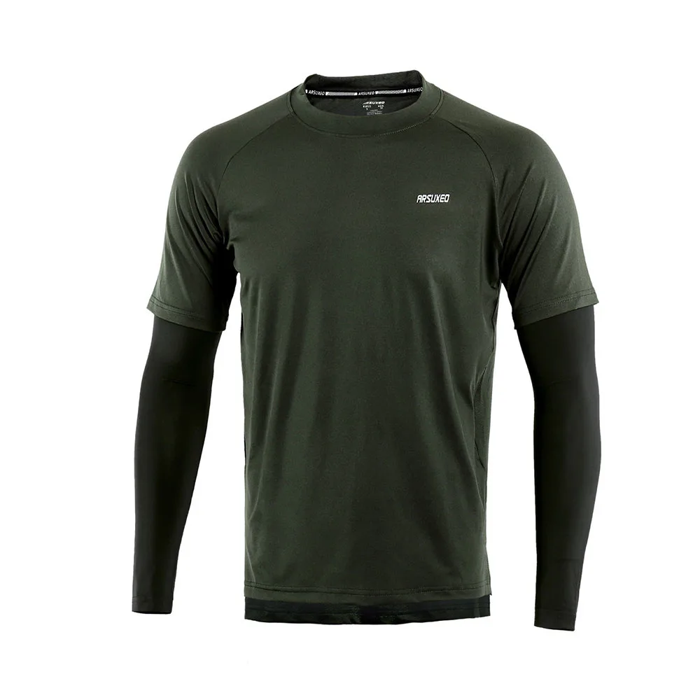 ARSUXEO Men&#39;s Spring Autumn Running Shirts Quick Dry Fit Compression  Shirt Long - £135.54 GBP