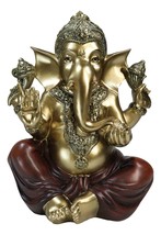 Vastu Hindu Elephant God Ganesha Ceremonial Ganapati Seated Figurine 10&quot;H - £35.29 GBP