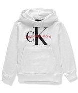 MSRP $50 Calvin Klein Boys&#39; Pullover Fleece Hoodie White, Size Small (8) - £25.87 GBP