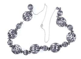 24.5&quot; Heavy Vintage Sterling Beaded necklace - £214.08 GBP