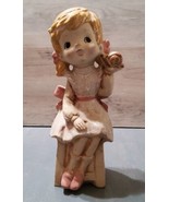 Vintage Lefton Ceramic Sitting Girl with Snail Pink Shoes Japan 7987 8&#39;&#39;... - £25.81 GBP