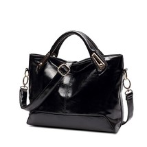 Women Oil Wax Leather Designer Handbags High Quality Shoulder Bags Ladies Handba - £38.24 GBP