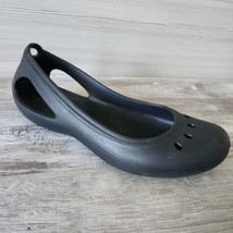 Crocs Womens Kadee Ballet Flats Black Comfort Casual Beach Travel Shoes ... - £13.99 GBP