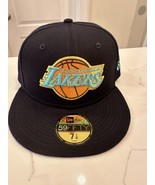 LA Lakers Fitted Cap Size 7 3/4 Navy Mint - £19.41 GBP