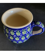 Poland Pottery ~  Bubble Mug / Cup ~ Green Apples - $14.85