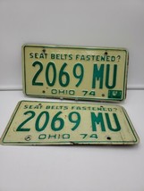 1974 License Plate Ohio Pair 2069 MU - £19.54 GBP