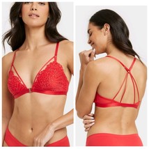 Auden Front-Close Lace Ling Bralette Red Size Small NEW - £15.66 GBP