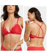 Auden Front-Close Lace Ling Bralette Red Size Small NEW - £15.63 GBP