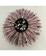 Enamel Daisy BROOCH, Vintage, Pink 1960s Pin  - $40.18 CAD