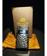 Brizard and Co Genuine Black Caiman Leather Lighter NIB - $250.00