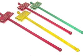 4 Stirrers with Sayings Swizzle Stick Mixed Drink Very Vintage 1950's US... - $14.84