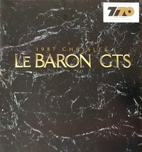 1987 Chrysler LeBARON GTS sales brochure catalog 87 US Turbo - $8.00