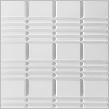 Dundee Deco 3D Wall Panels - Modern Plaid Paintable White PVC Wall Panel... - $7.83+