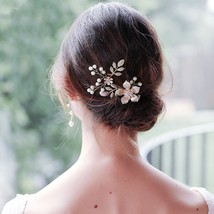 Bridal Pearl Flower Hair Clip, Wedding Hair Accessories, Bridesmaid Hair... - £12.50 GBP