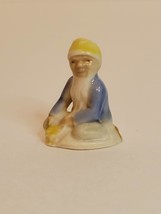 Antique 1.25&quot; GNOME Leprechaun Elf Dollhouse Porcelain Figurine - £17.11 GBP