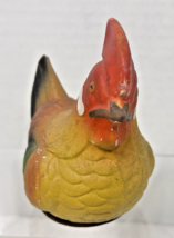 Vintage Paper Mache Easter Chicken Decoration 4 x 4 1/4 Inch Colorful - $64.35