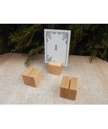 30 Place card holders, Wood place card holders for weddings, Natural stands - $50.32 CAD