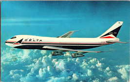 Fly Delta&#39;s Boeing 747 Superjets   Vintage Postcard (D9)  Postmarked 1973 - £4.65 GBP