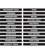 Toolbox Organizational Sticker Labels Basic Set (Solid Color)(.5) - $6.99