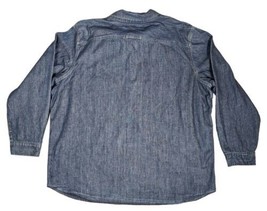 LL Bean Hurricane Flannel Lined Heavy Work Shirt Jacket Denim Mens 2XL C... - £42.71 GBP