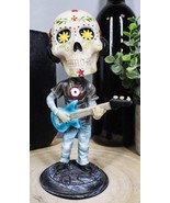 Ebros 7&quot;H Day of The Dead Bobblehead Electric Bass Player Figurine Colle... - $46.46 CAD
