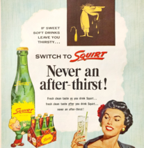 1954 Squirt Soda Soft Drink Advertisement Never An After Thirst Pop Vtg ... - $54.74 CAD