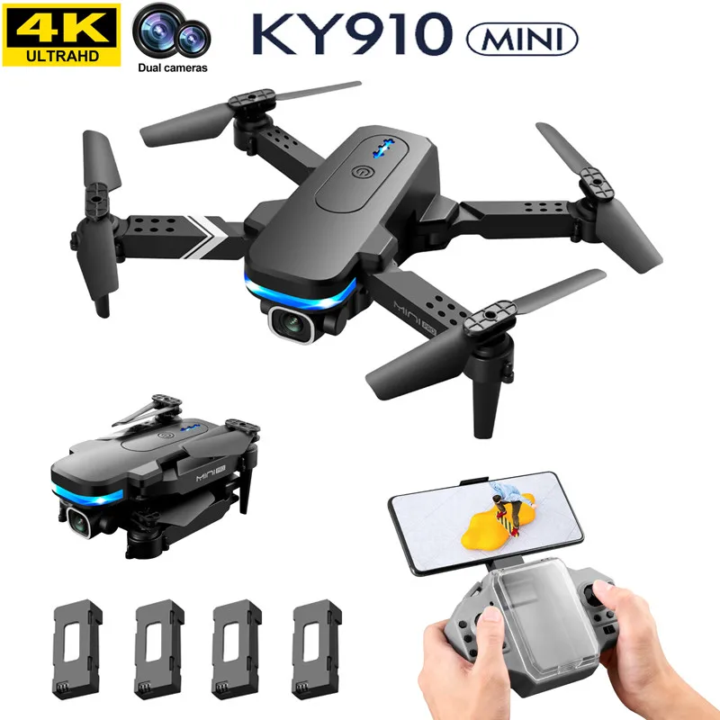KY910 Mini Drone With WIFI FPV Wide Angle HD 4K Dual Camera Hight Hold Mode - £27.55 GBP+