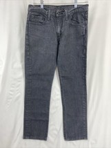 Levis 511 Size 32x30 Charcoal Grey Slim Men&#39;s Denim Jeans Faded - £18.97 GBP